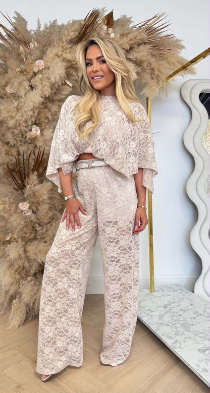 MY FAVORITE LACE SET BEIGE