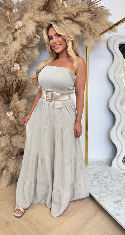 ROSALYN COTTON DRESS BEIGE