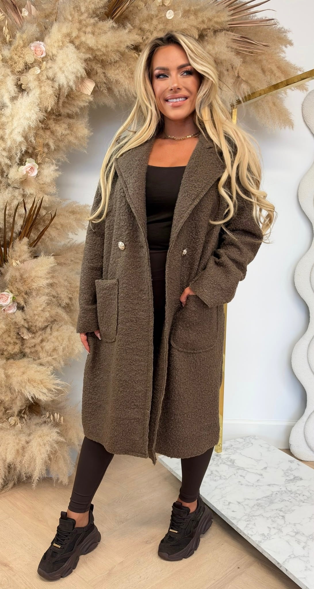 AMY BOUCLE JACKET BROWN