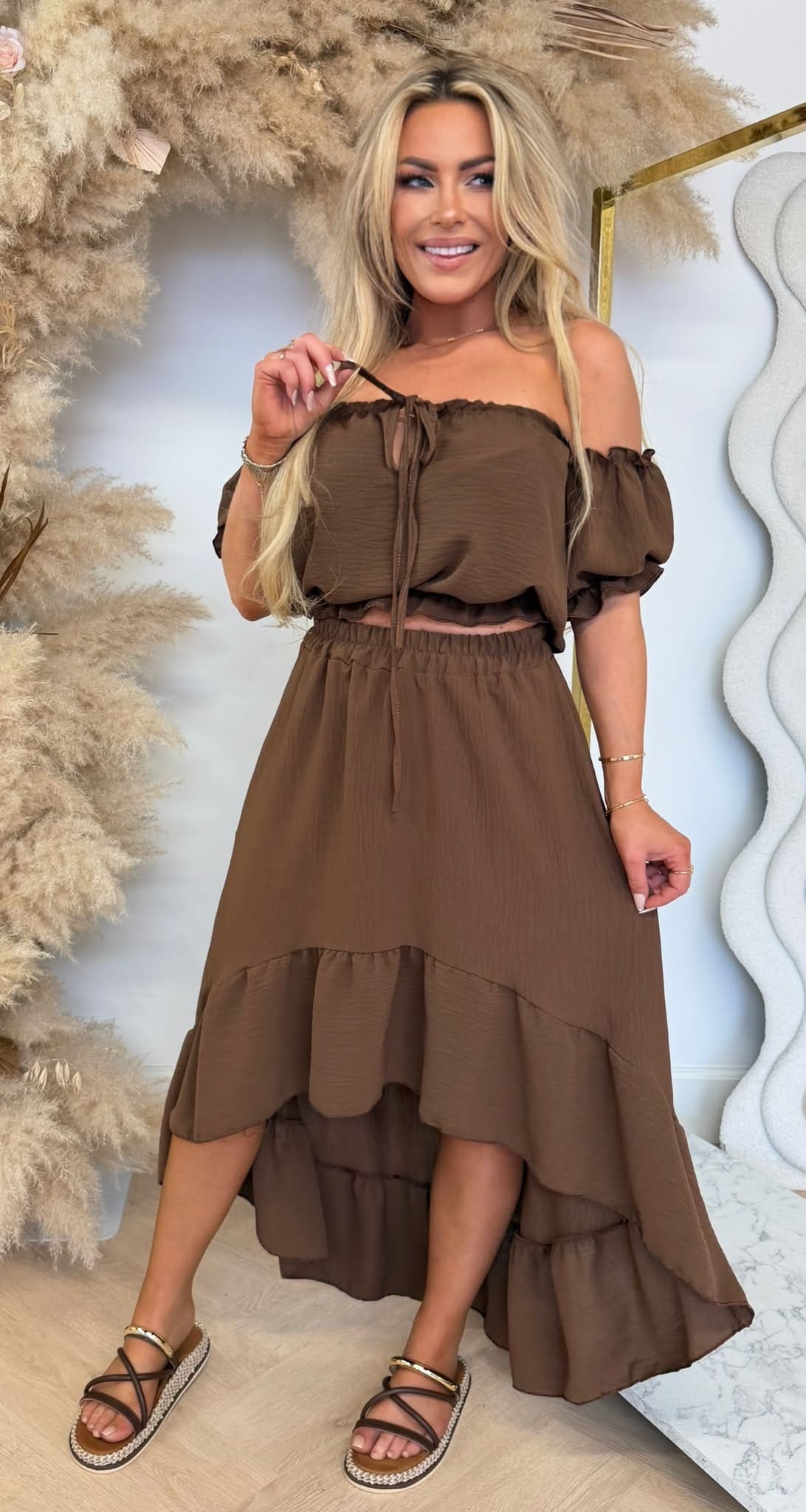 MYRTE 2 PIECE SET CHOCO