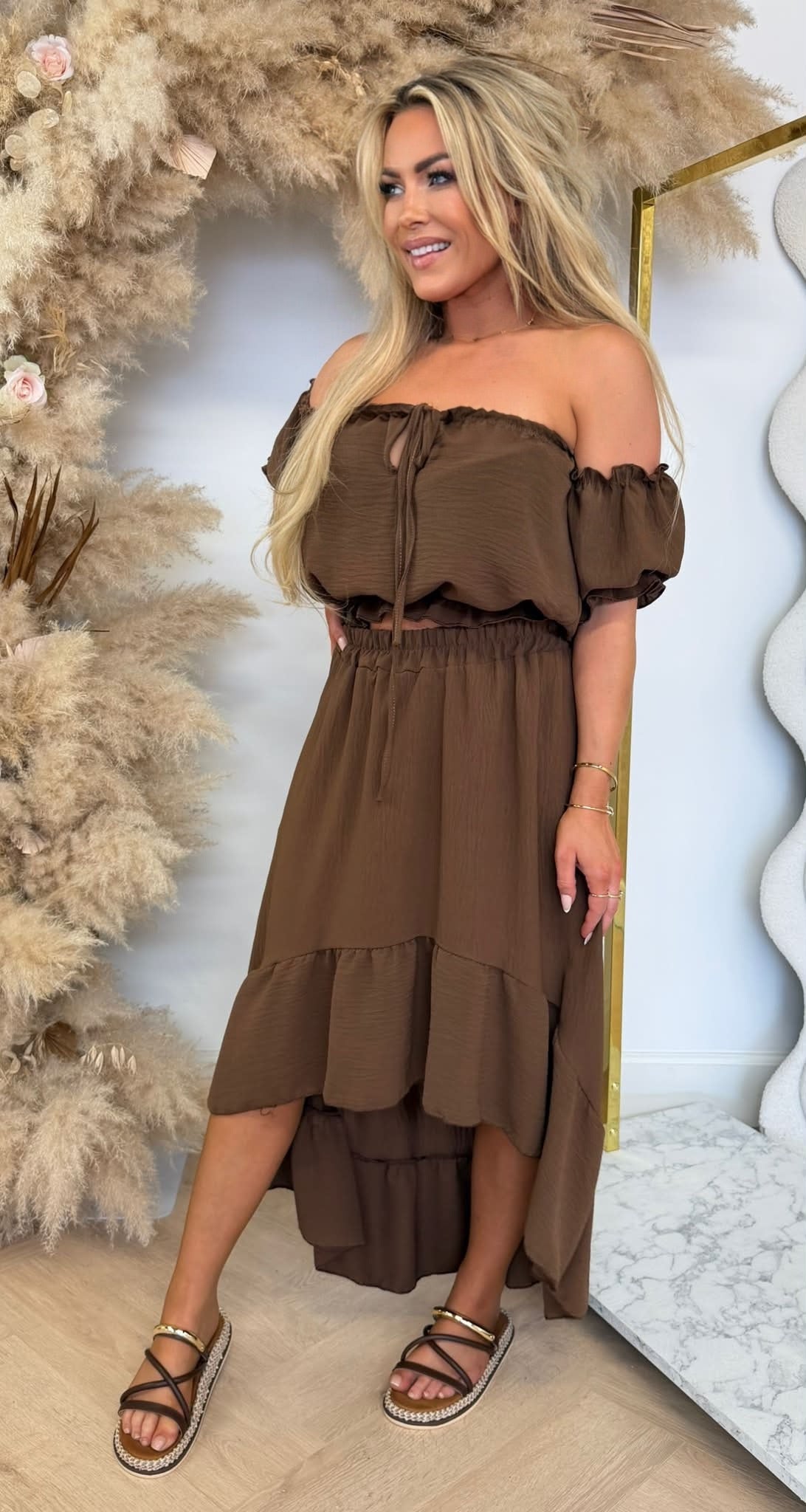 MYRTE 2 PIECE SET CHOCO