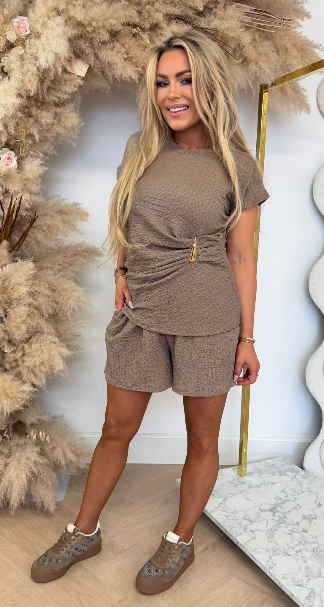 NOA GOLDEN SHORT SET TAUPE