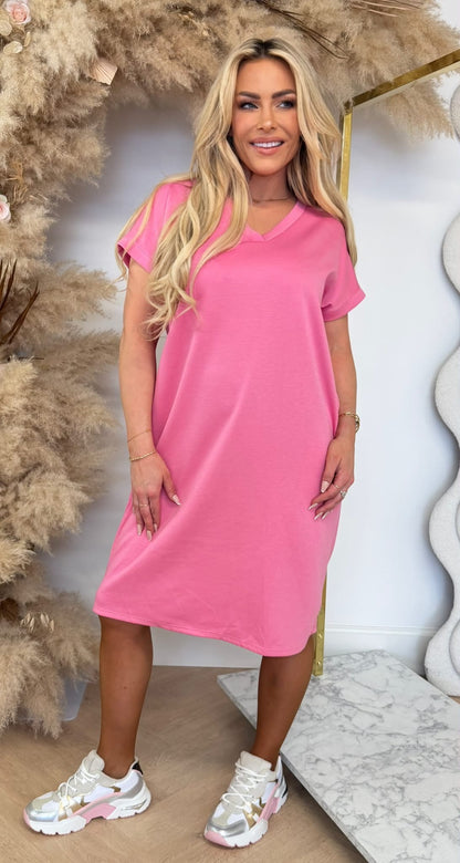 KATIE BASIC LONG TEE PINK