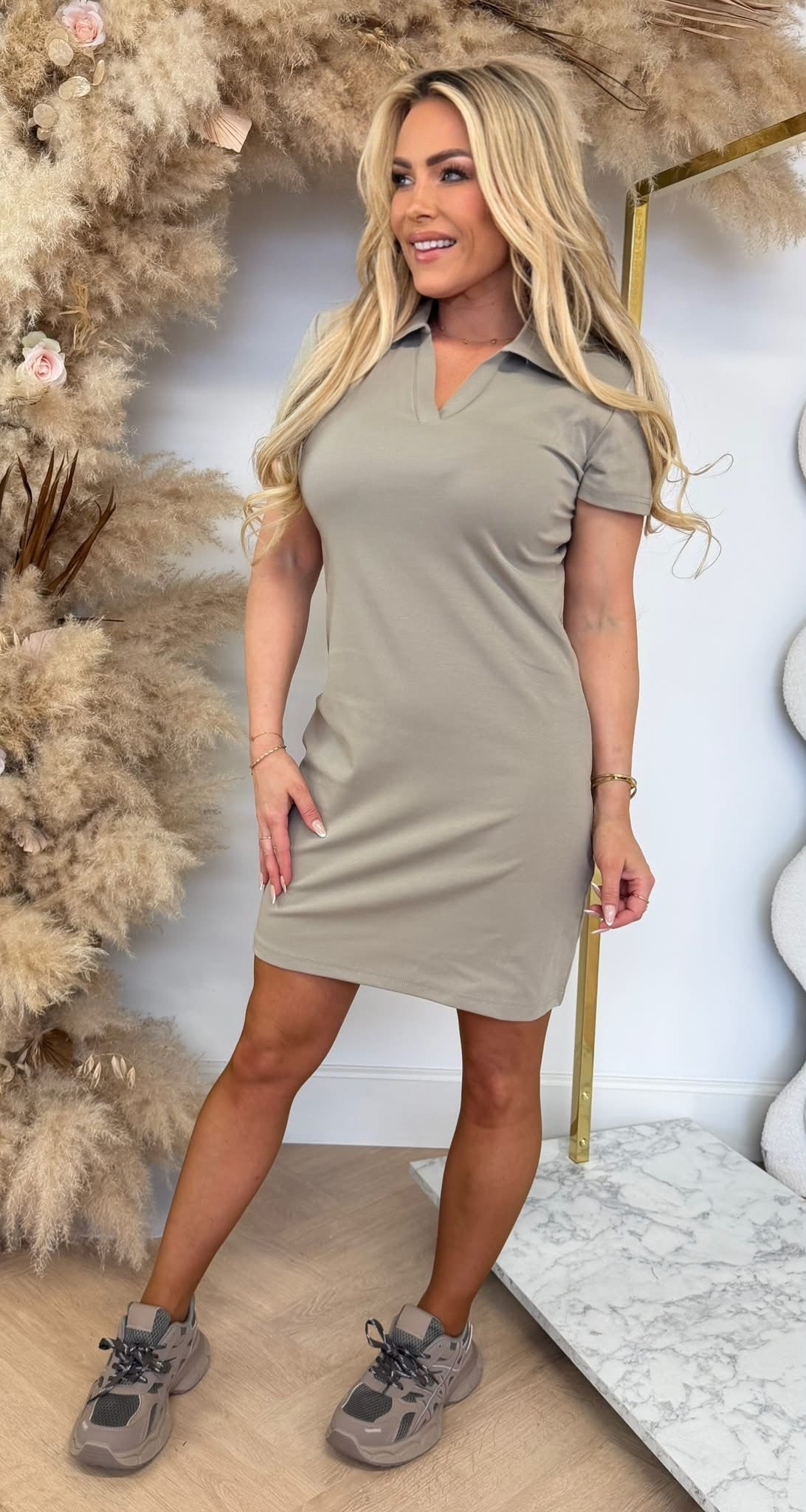 POLO DRESS 1030 TAUPE