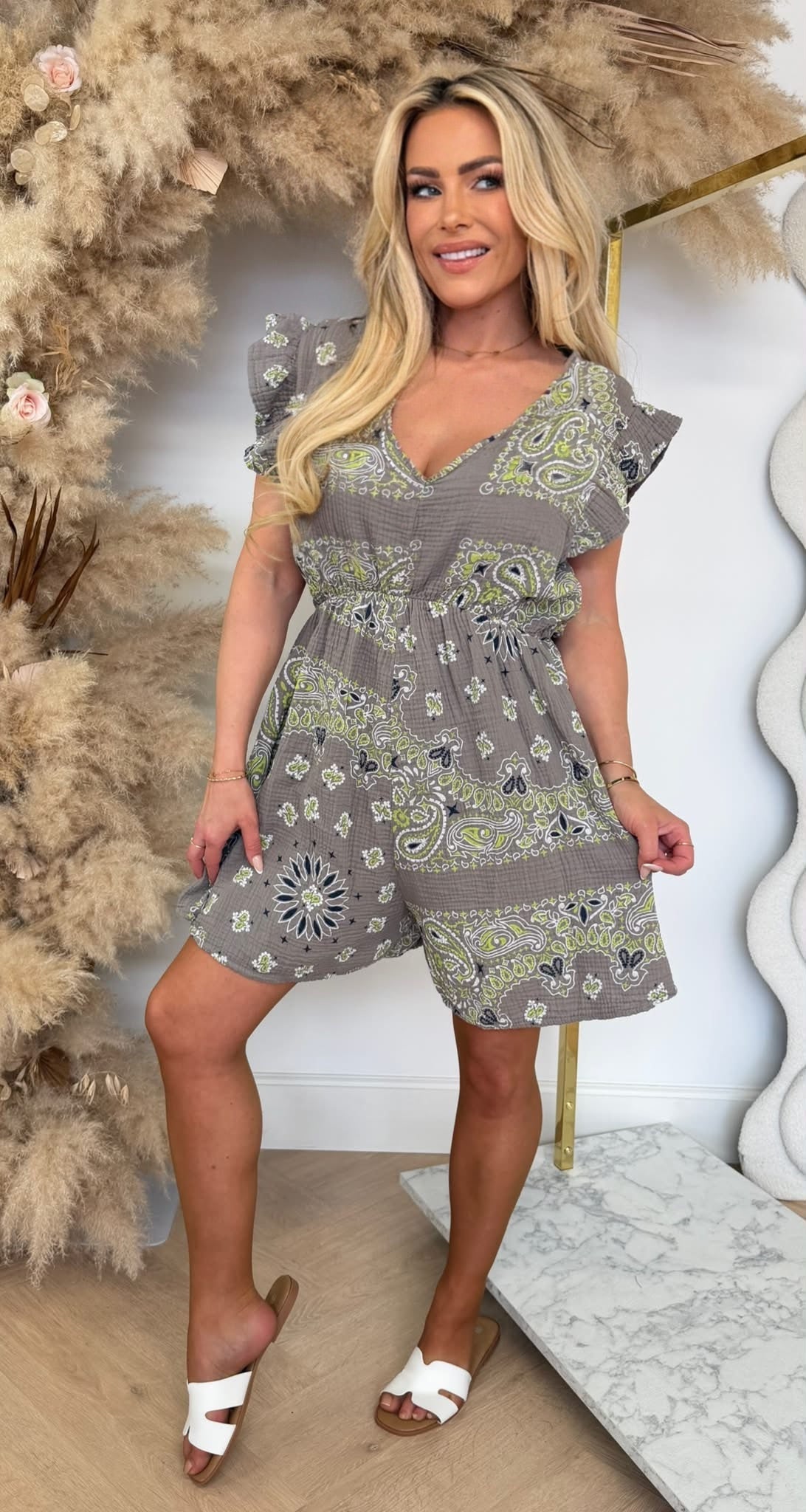 MOONIE PLAYSUIT TAUPE