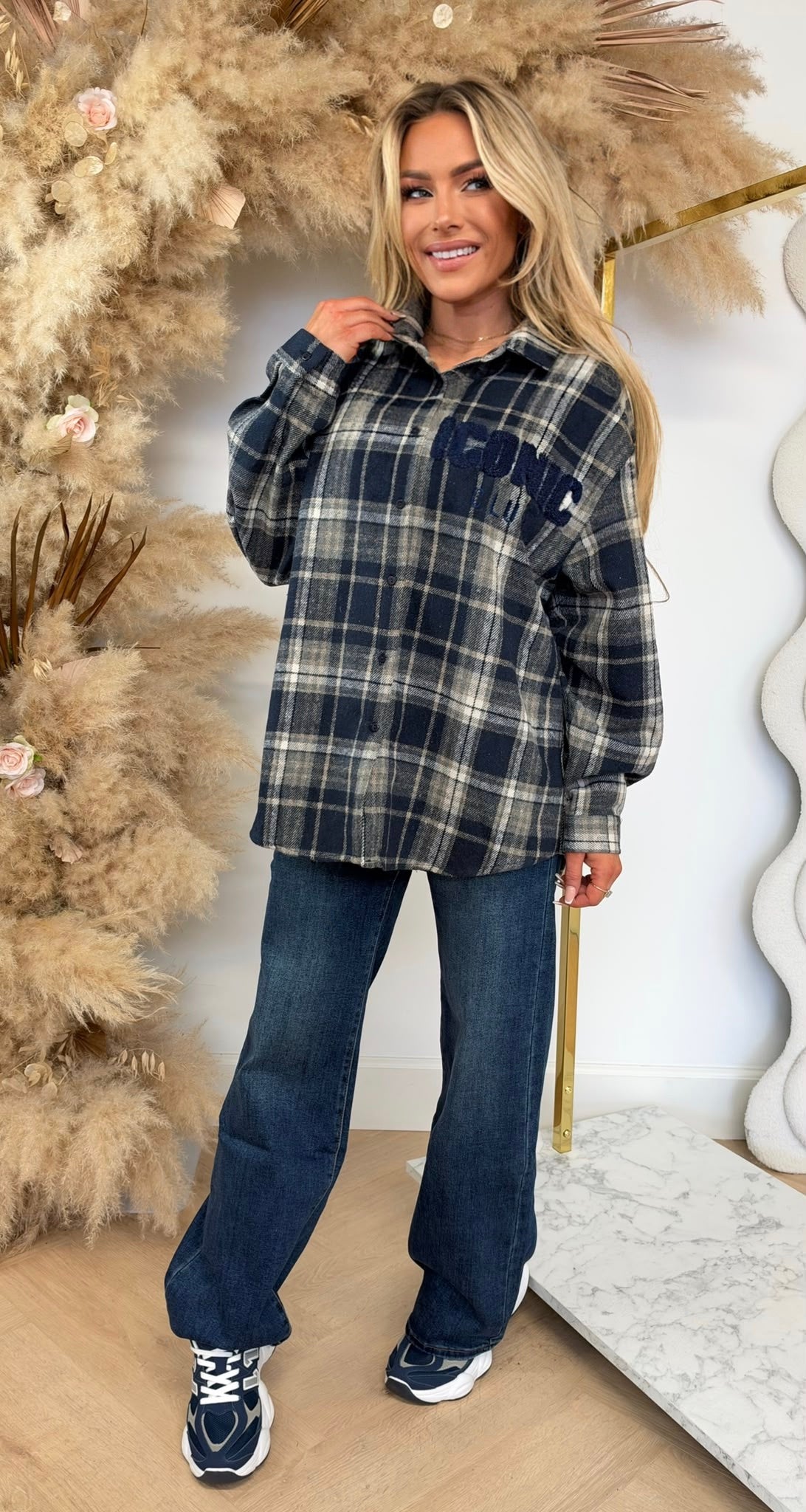 ICONIC RUIT BLOUSE 5750 NAVY