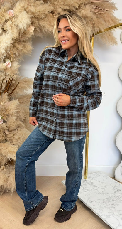 OVERSIZED RUIT BLOUSE 239 BLUE