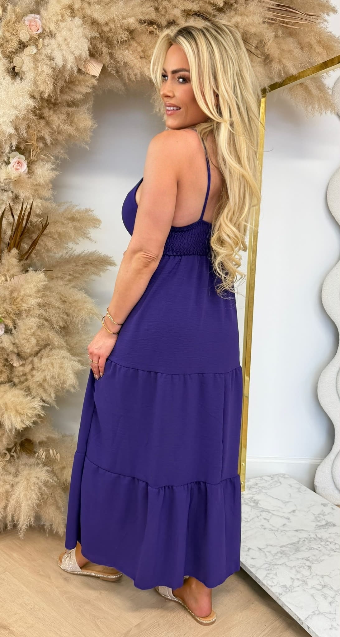 FLOWY MAXI DRESS PURPLE
