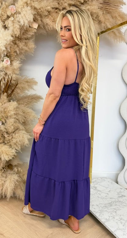 FLOWY MAXI DRESS PURPLE