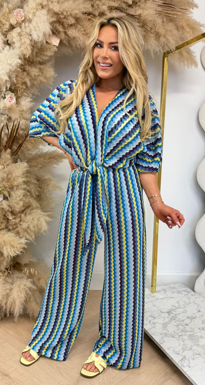 DREAMY SUMMER KNOOP CO ORD SET BLUE