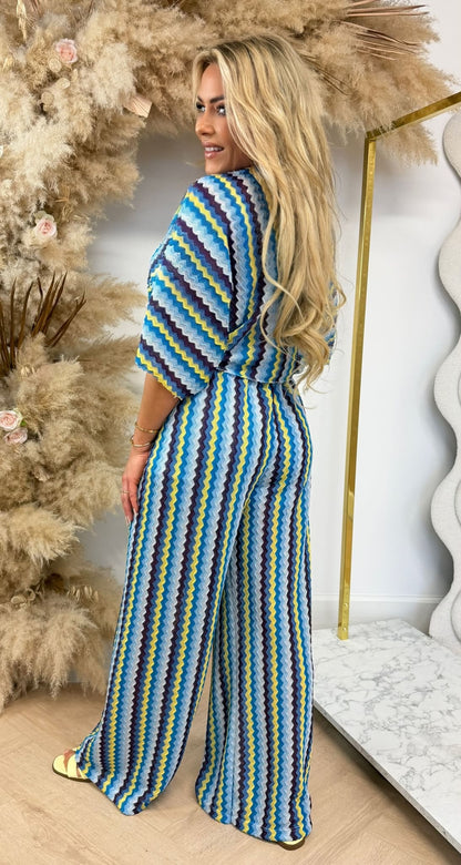 DREAMY SUMMER KNOOP CO ORD SET BLUE