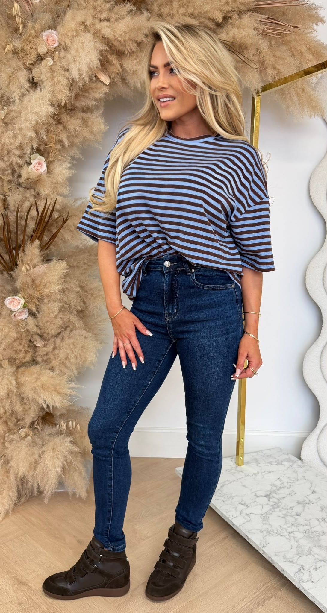 PERFECT STRIPE TEE CHOCO