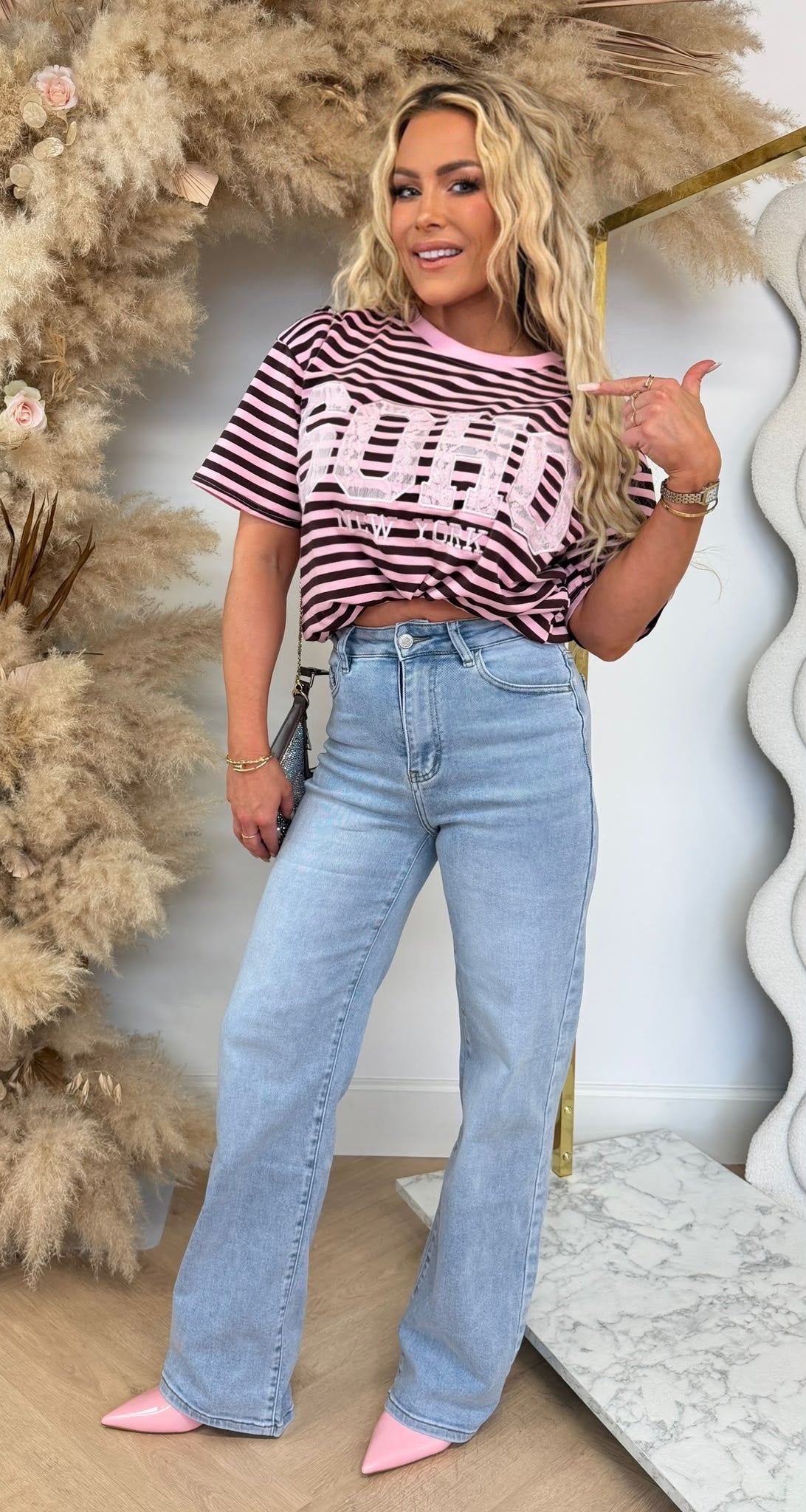 SOHO LACE STRIPE SHIRT 5575