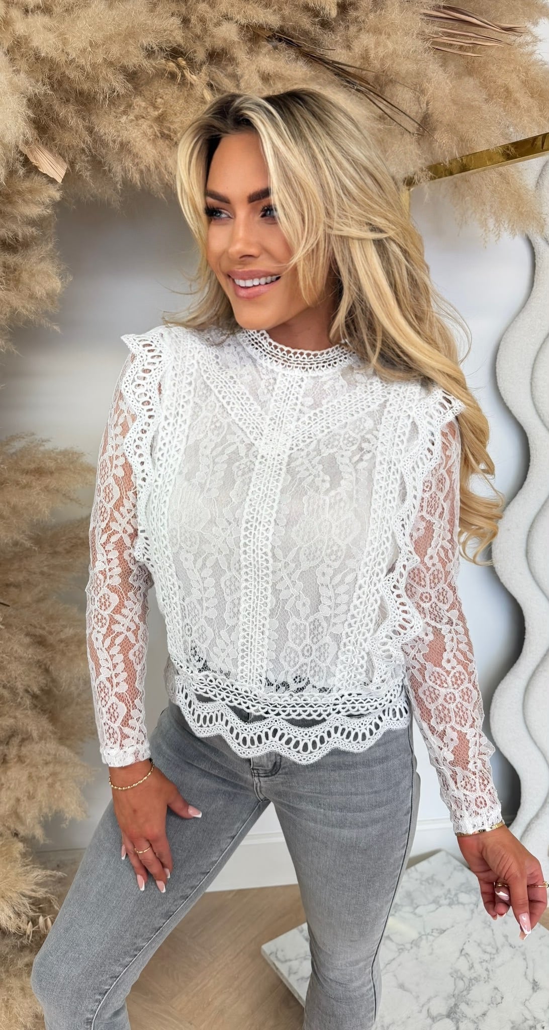 ALL LACE TOP 2111 WHITE