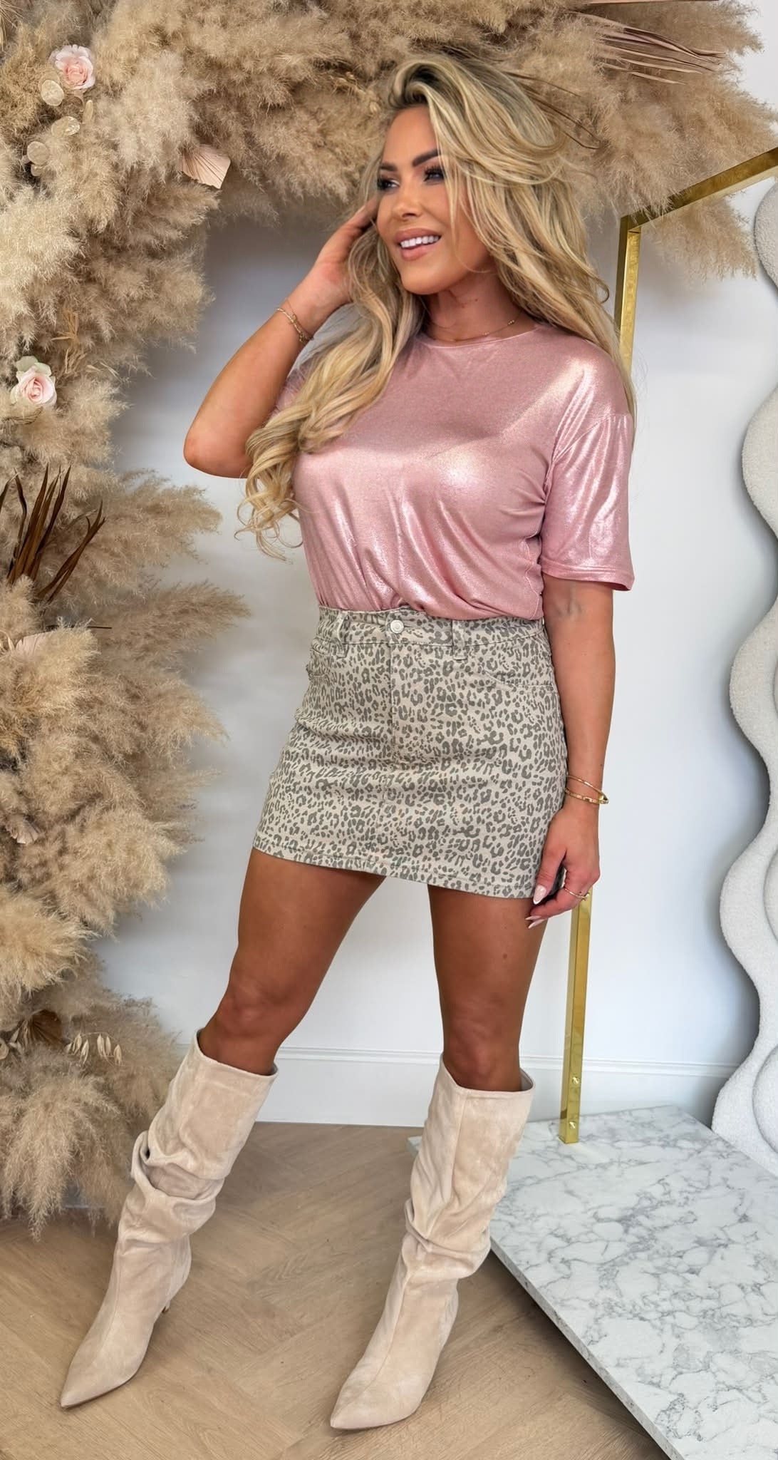 METALLIC SHINE TEE 293 PINK