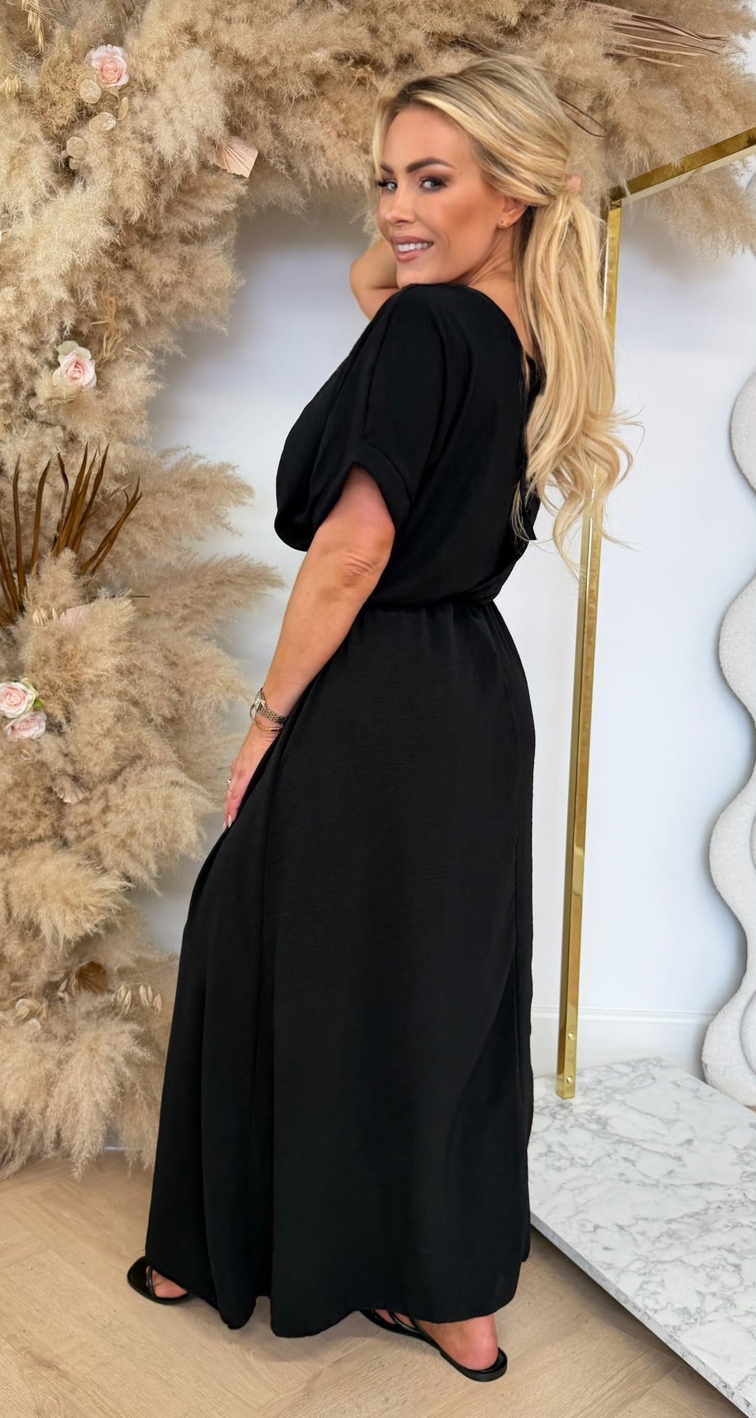 BORDY DRESS BLACK
