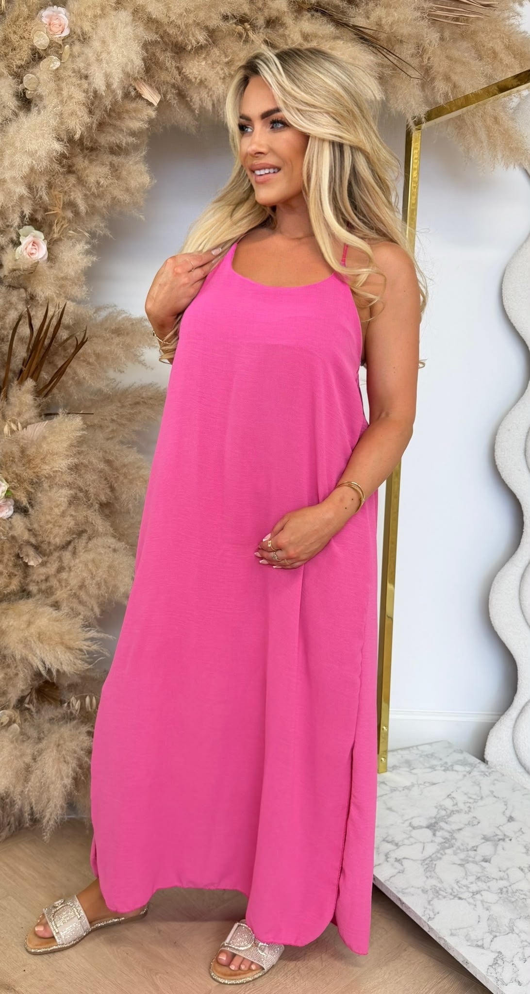 DAZY BOHI MAXI DRESS NEW PINK