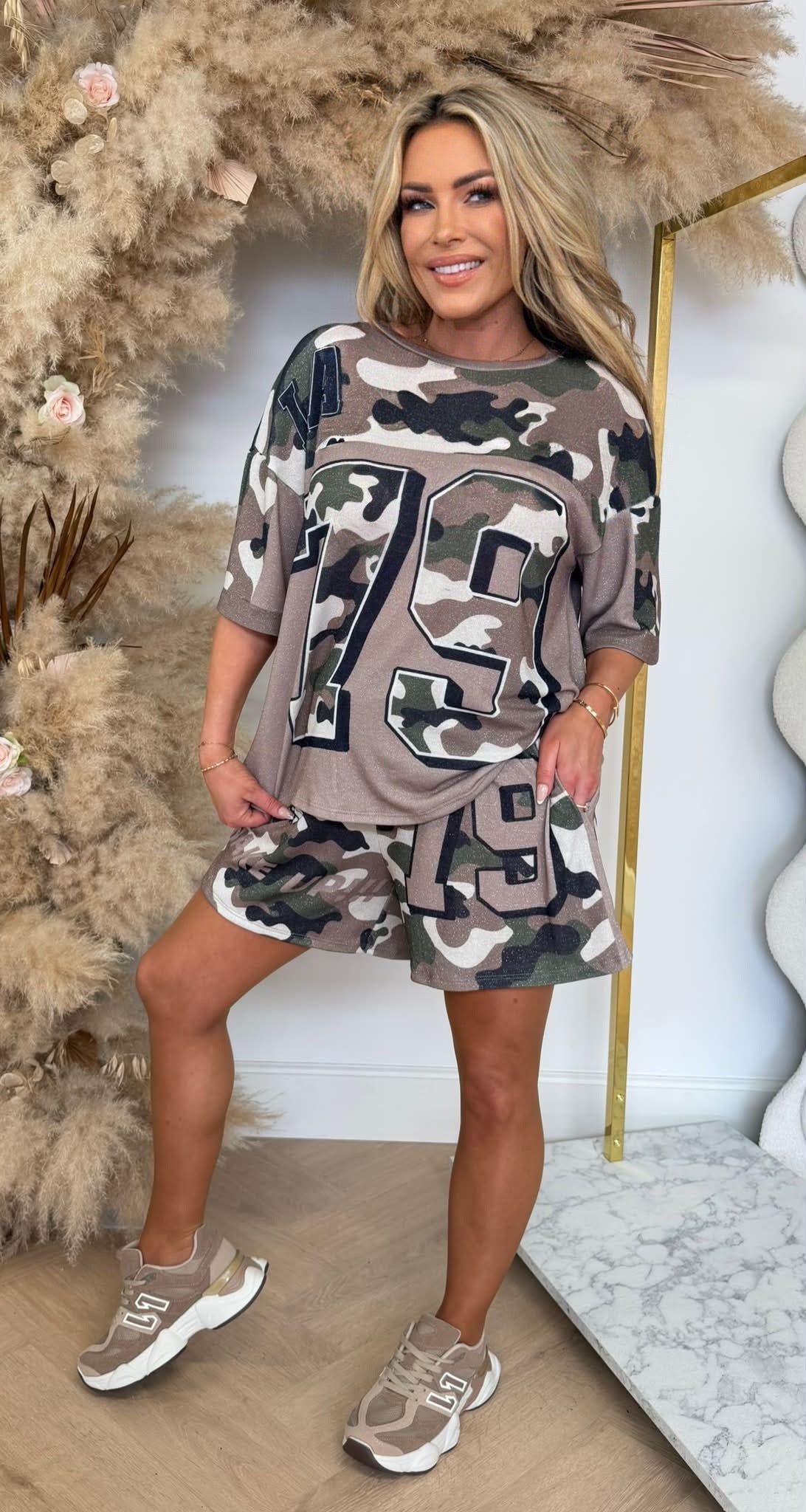 WAKE UP ARMY LUREX SET TAUPE