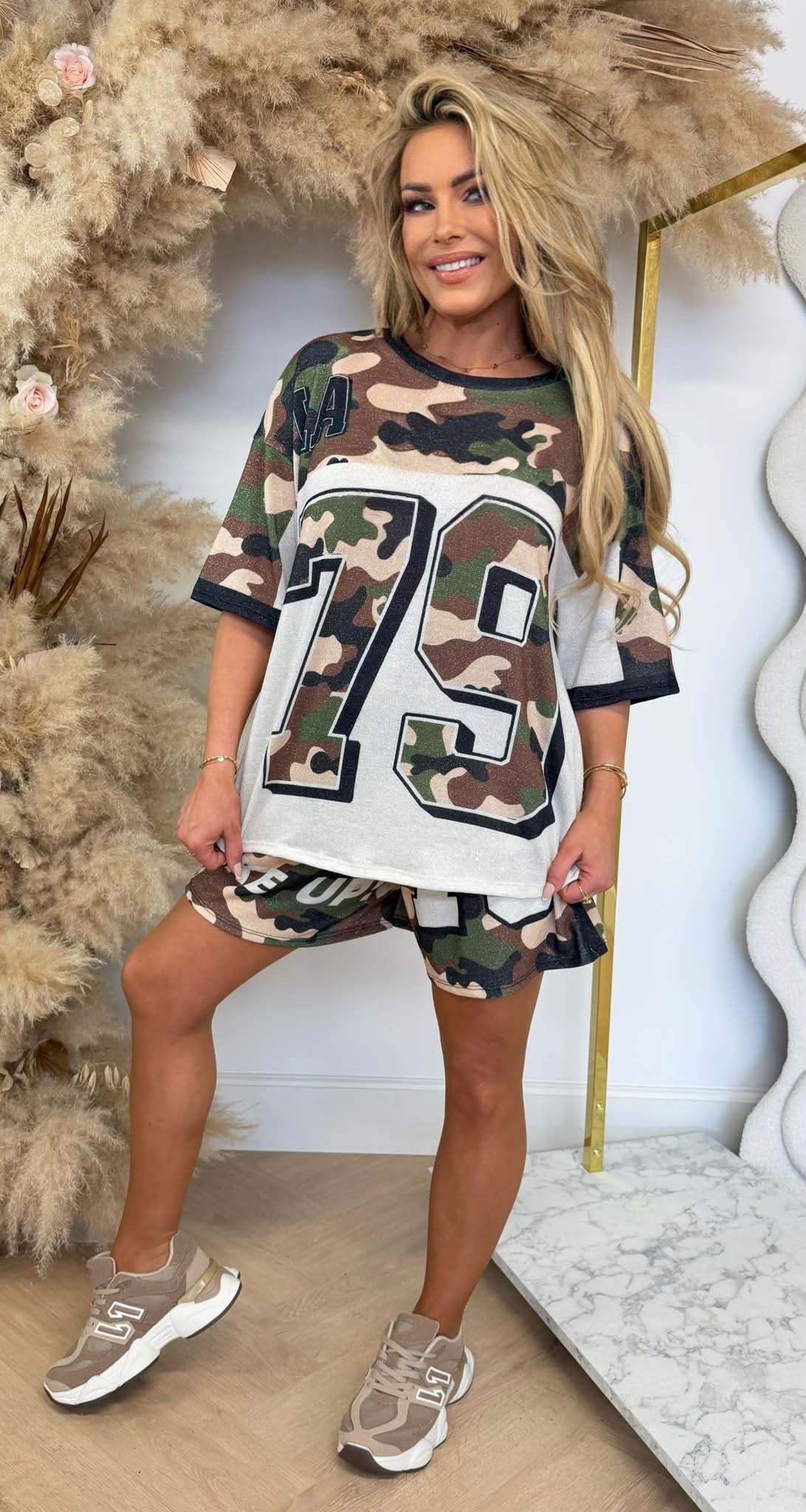 WAKE UP ARMY LUREX SET LIGHTBEIGE