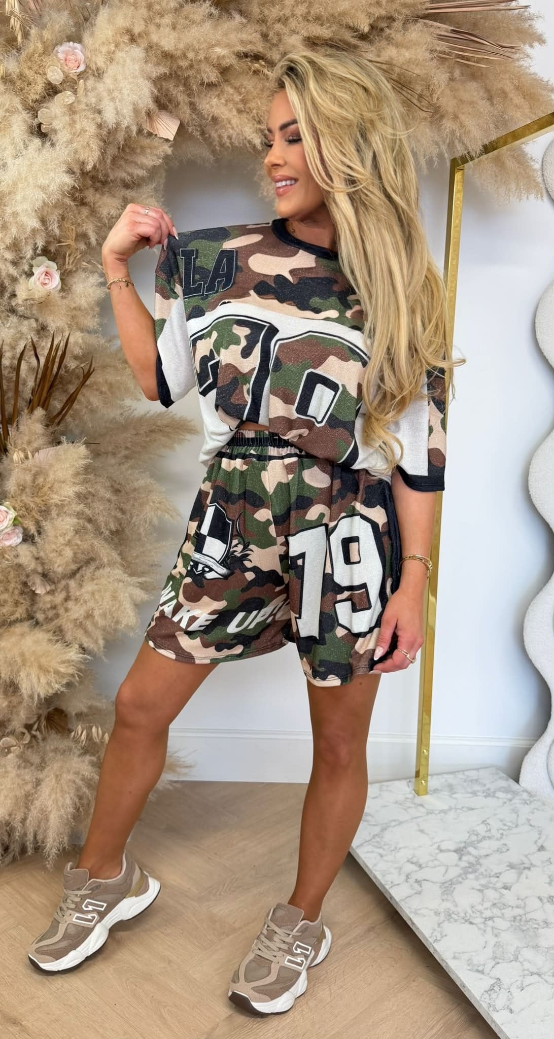 WAKE UP ARMY LUREX SET LIGHTBEIGE