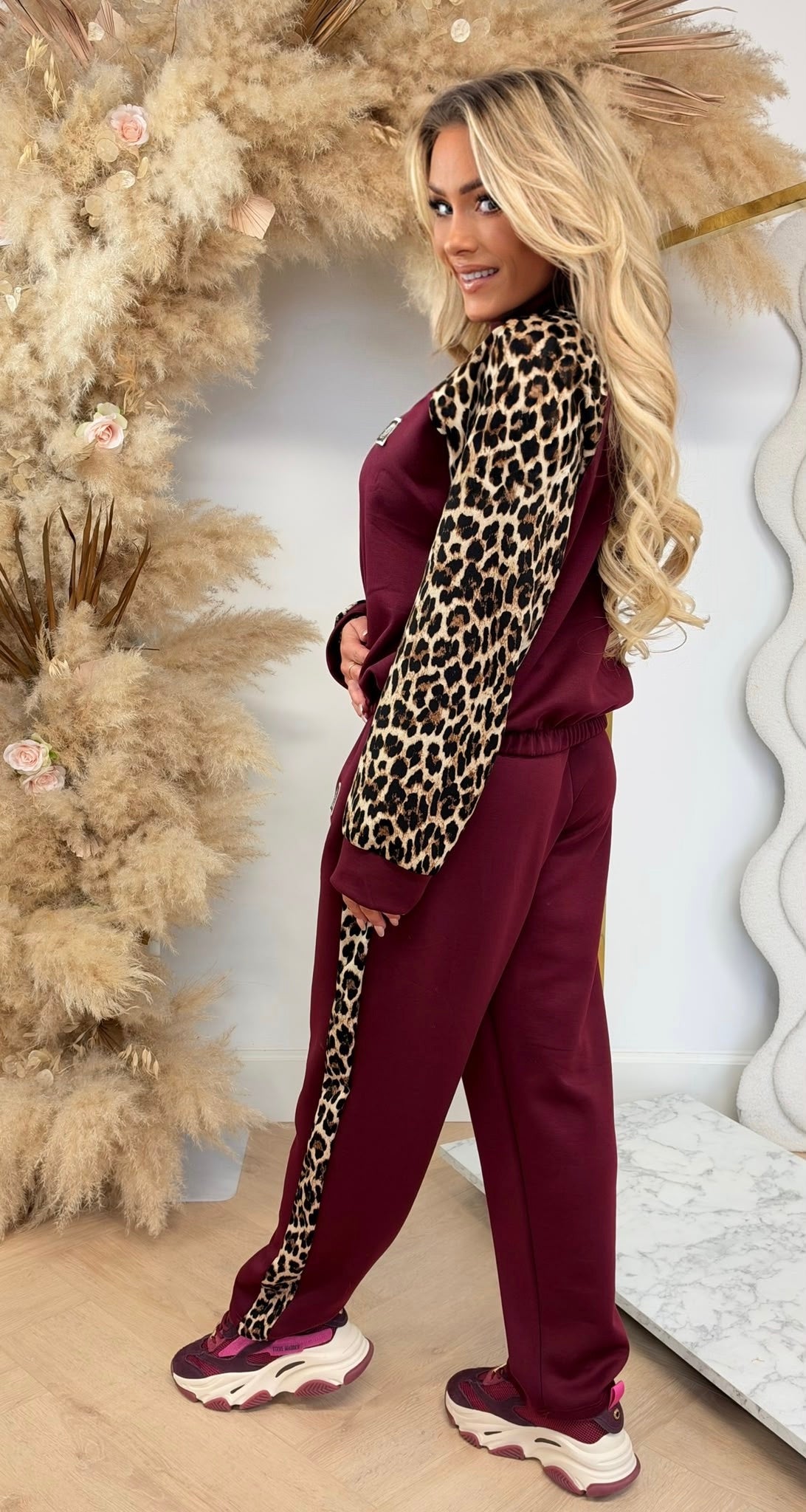 MONICA LEO SET BORDEAUX