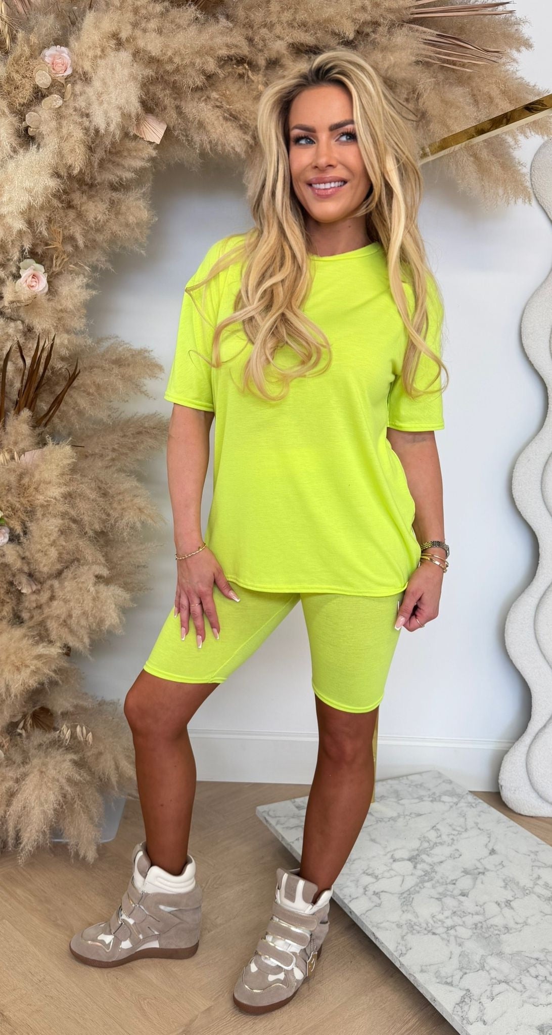 BASIC BIKER SET NEONYELLOW