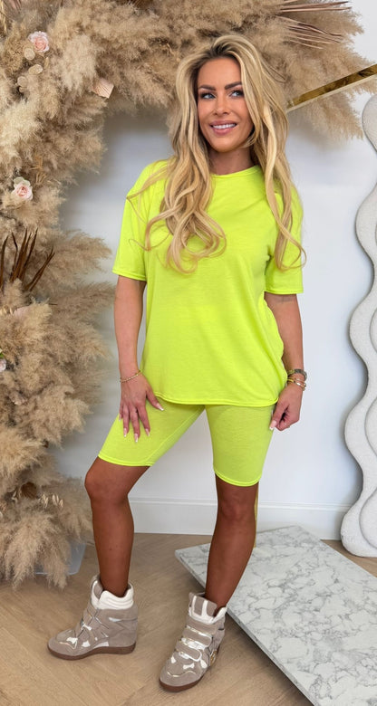 BASIC BIKER SET NEONYELLOW