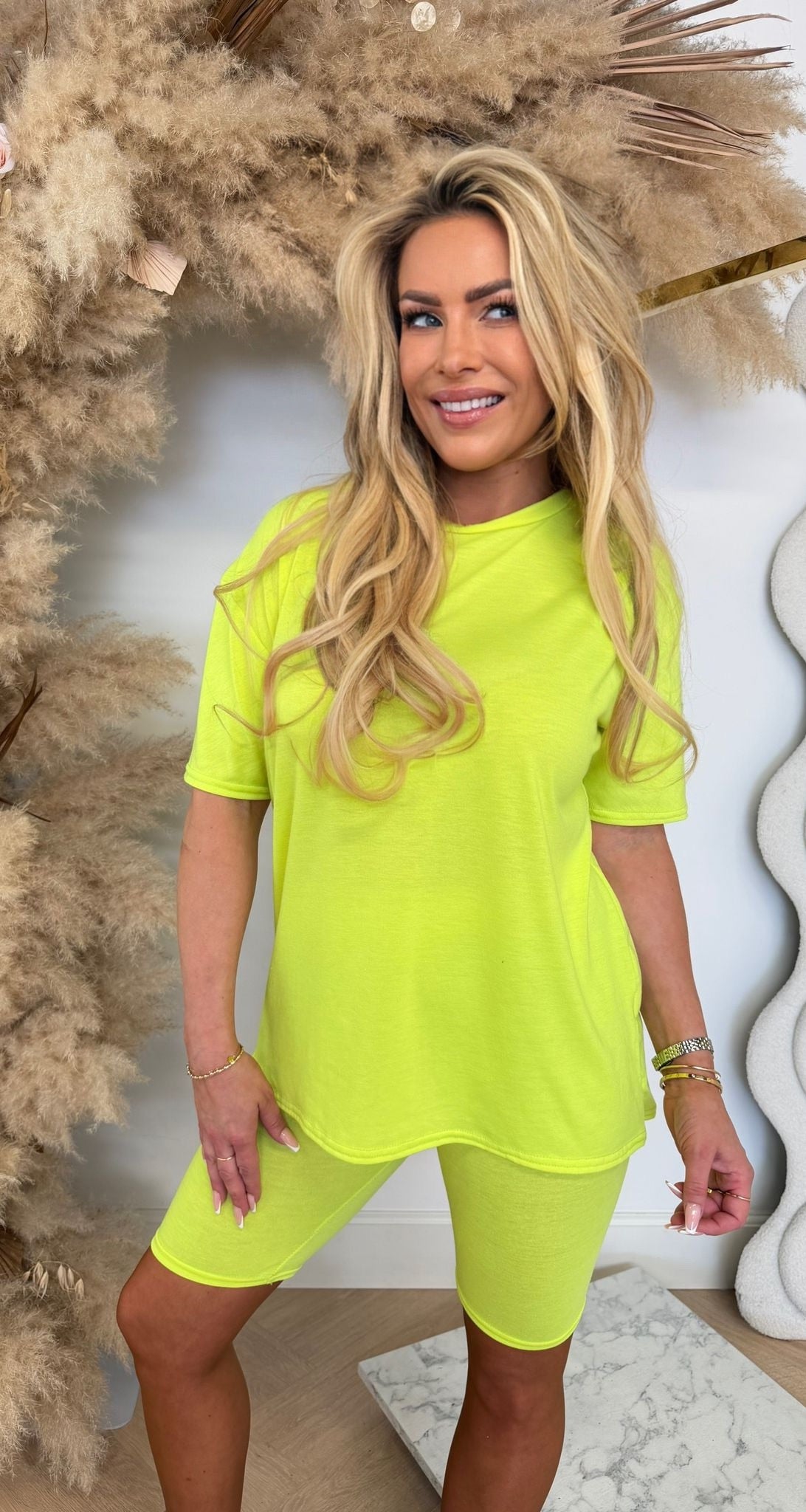 BASIC BIKER SET NEONYELLOW