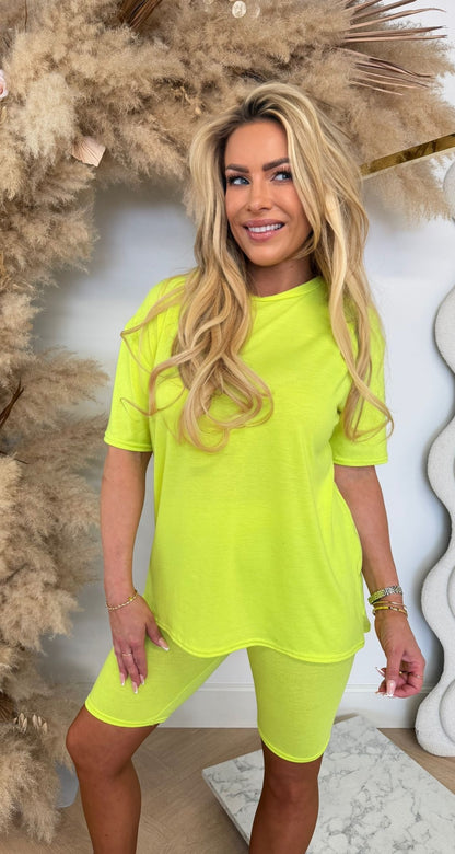 BASIC BIKER SET NEONYELLOW