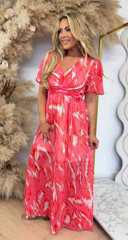 CHERNY BLOSSOM DRESS 5548 CORAL/RED