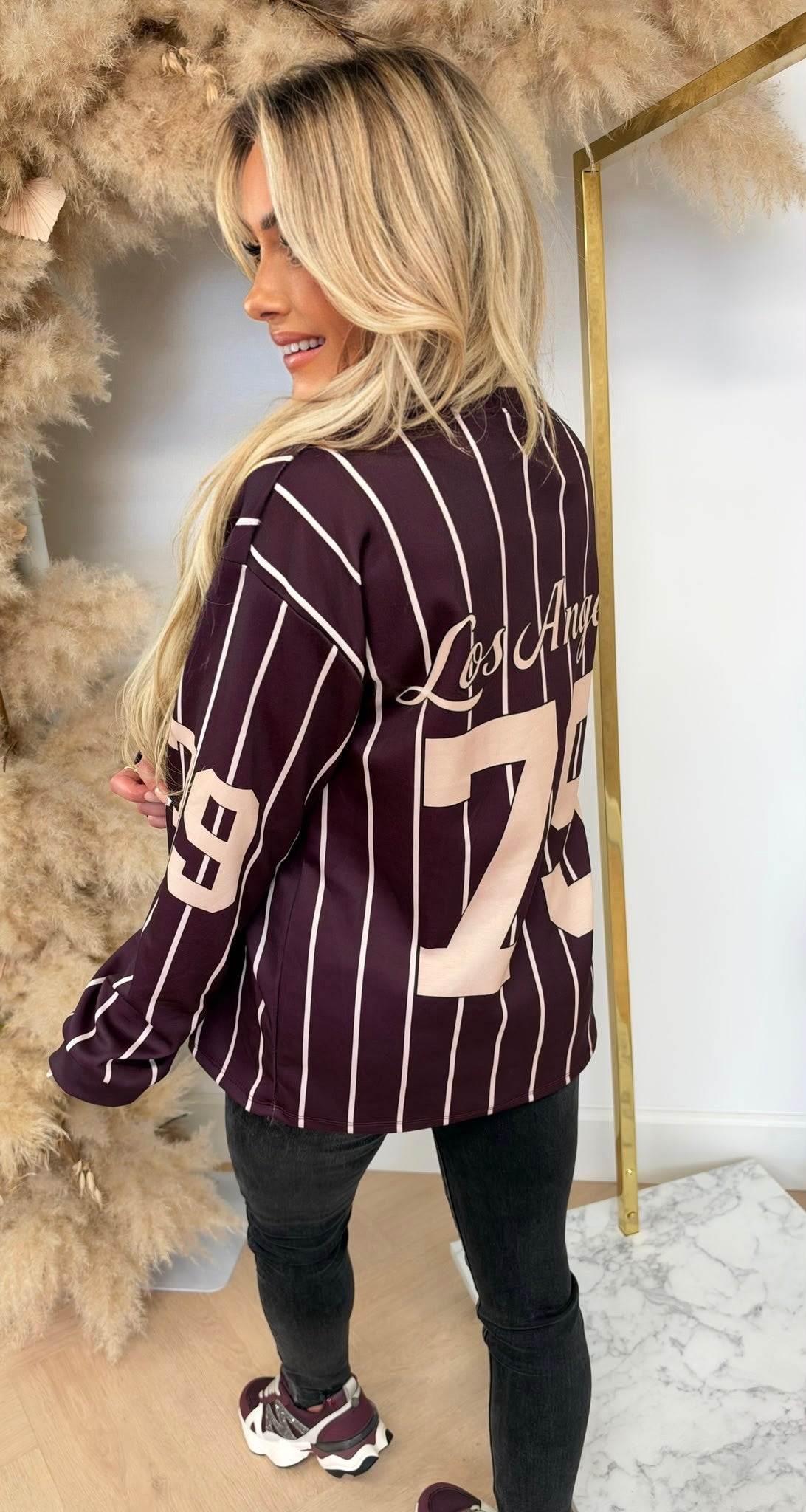 BASEBALL LOS ANGELES SWEAT BORDEAUX