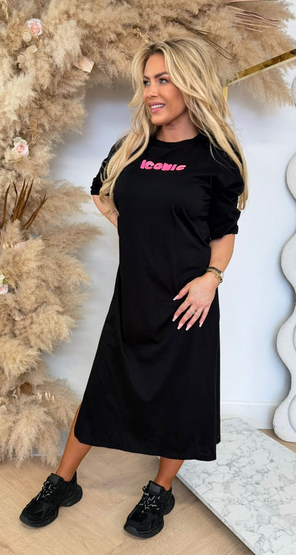 WORLDWIDE CITY LONG SHIRTDRESS BLACK