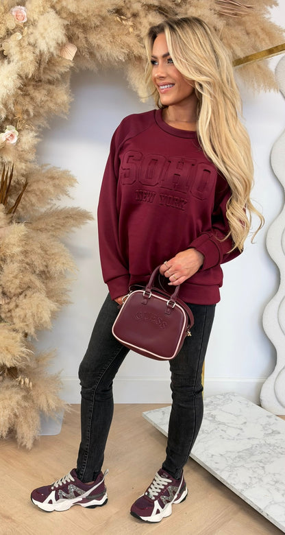 SO NEW YORK SWEAT BORDEAUX