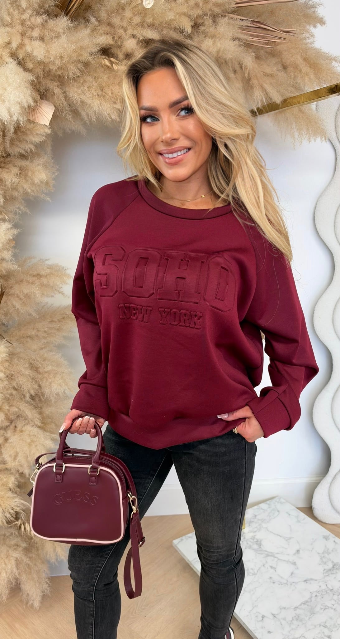 SO NEW YORK SWEAT BORDEAUX