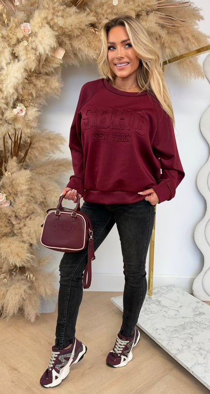 SO NEW YORK SWEAT BORDEAUX
