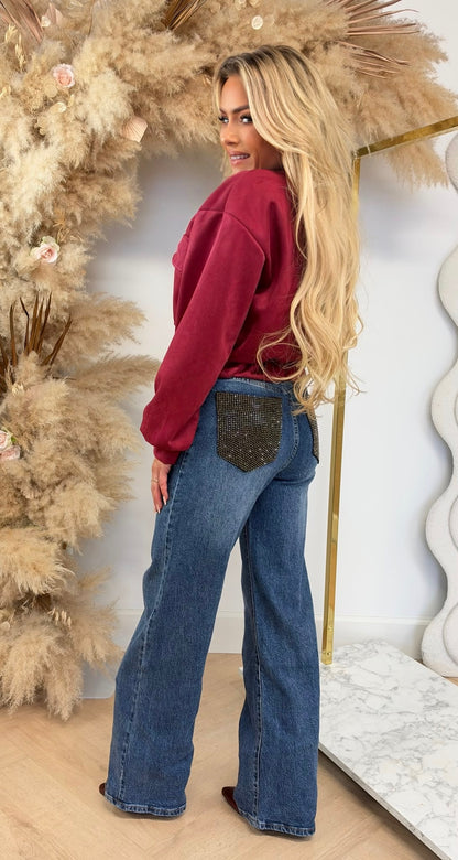 MEGAN SUEDE LOOK BOMBERJACK RED