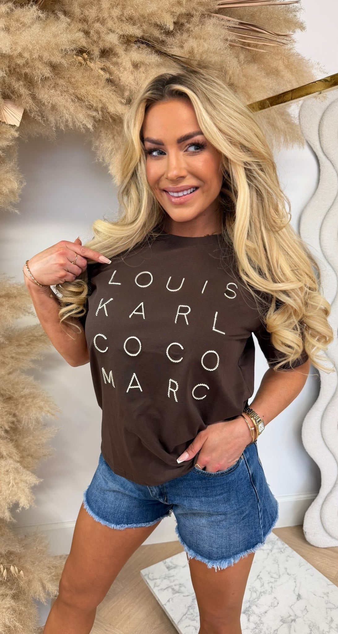 LOUIS KARL T SHIRT 1017 CHOCO