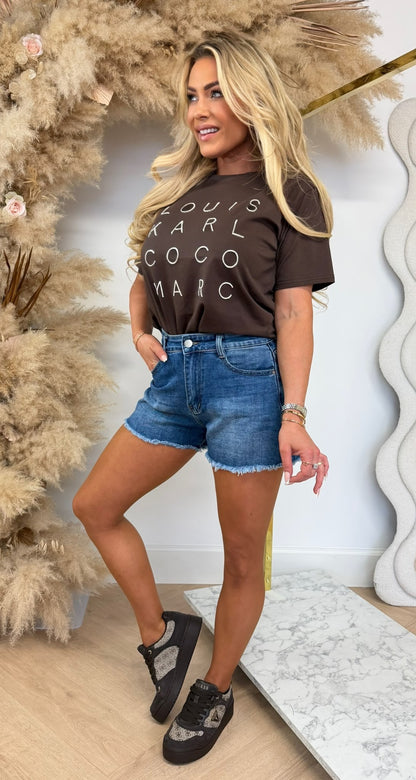 LOUIS KARL T SHIRT 1017 CHOCO