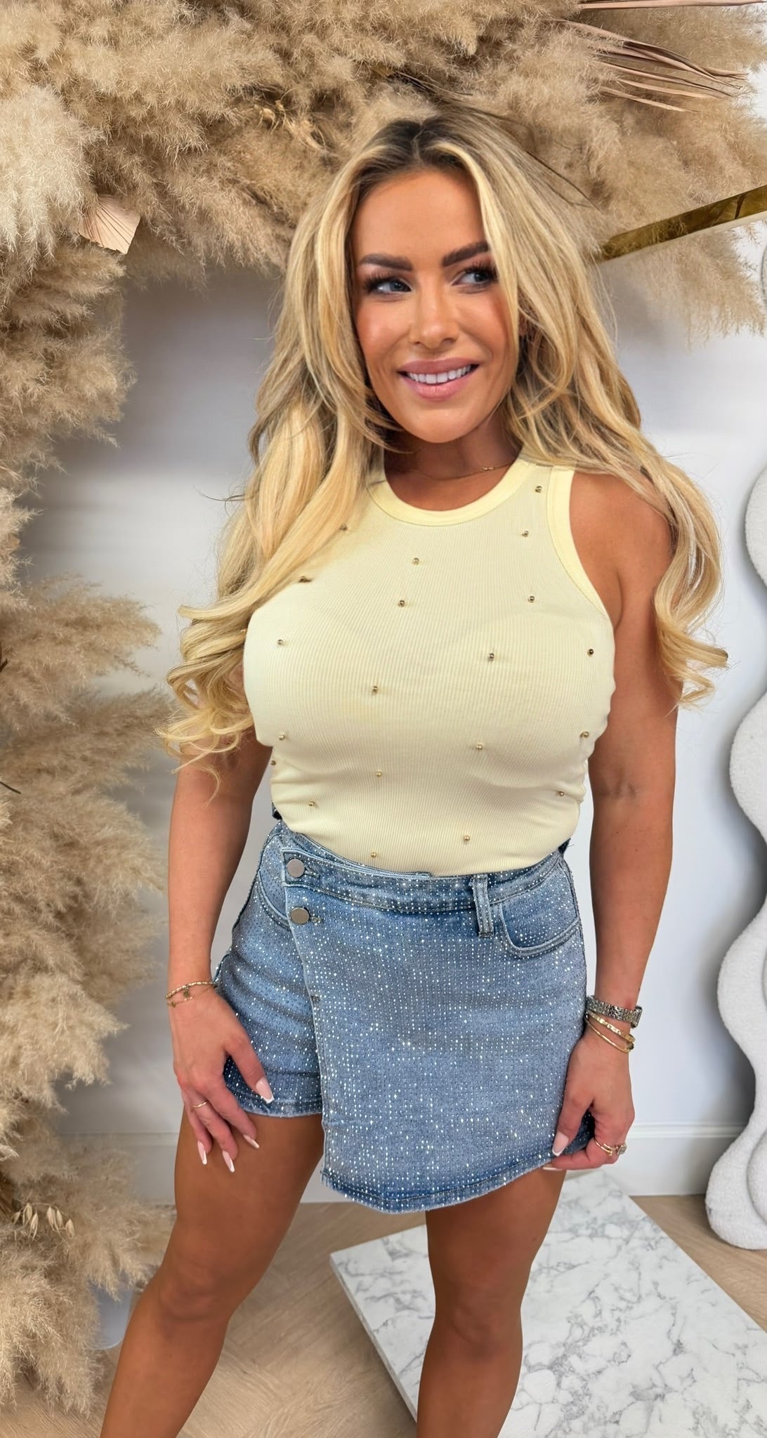 GOLDEN PEARL TANKTOP 536 BUTTERYELLOW