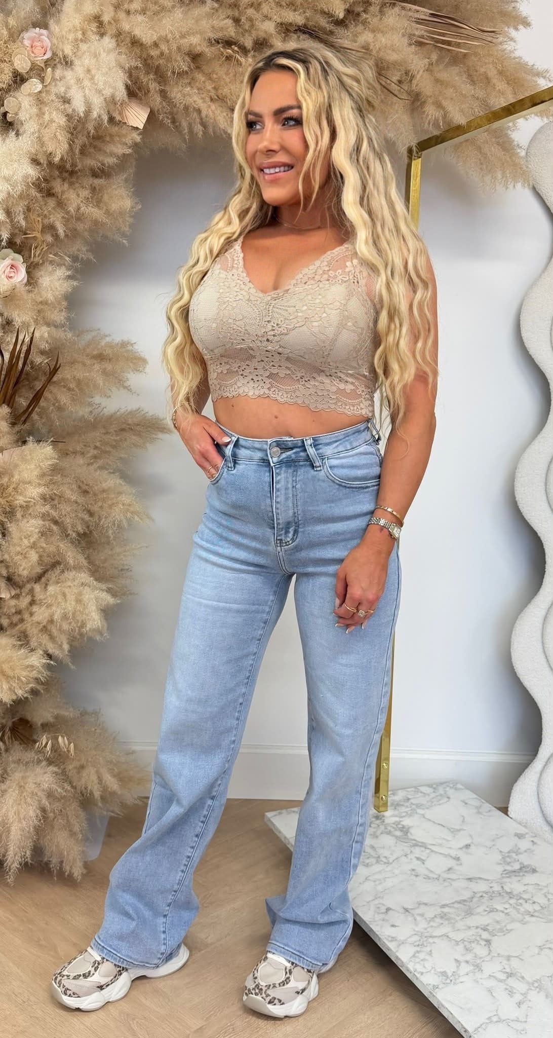 LAMI LACE TOP TAUPE
