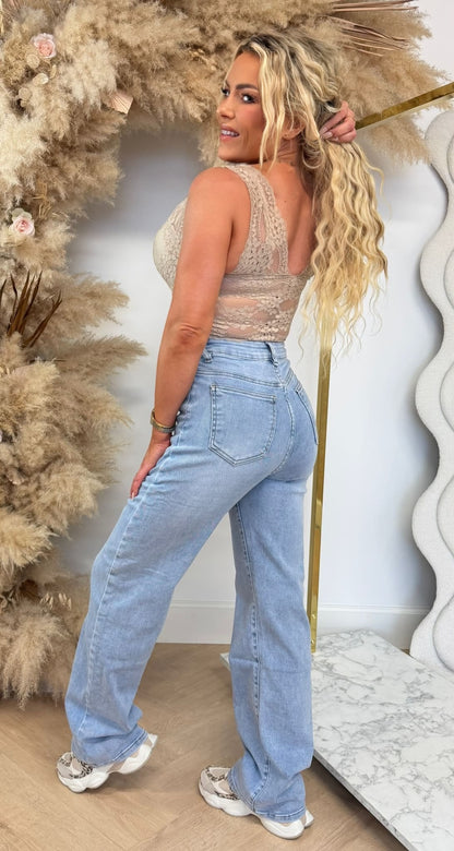 LAMI LACE TOP TAUPE