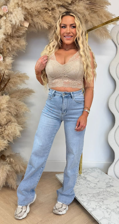 LAMI LACE TOP TAUPE