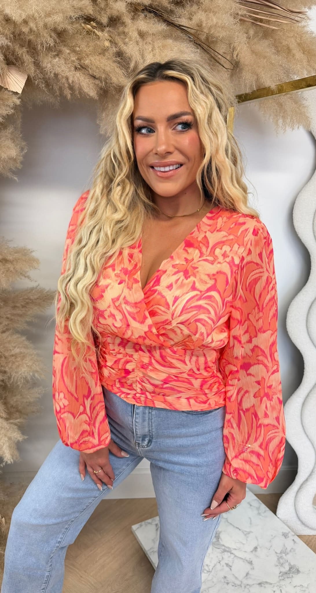 FLAMANT TOP 4825 ORANGE/FUCHSIA