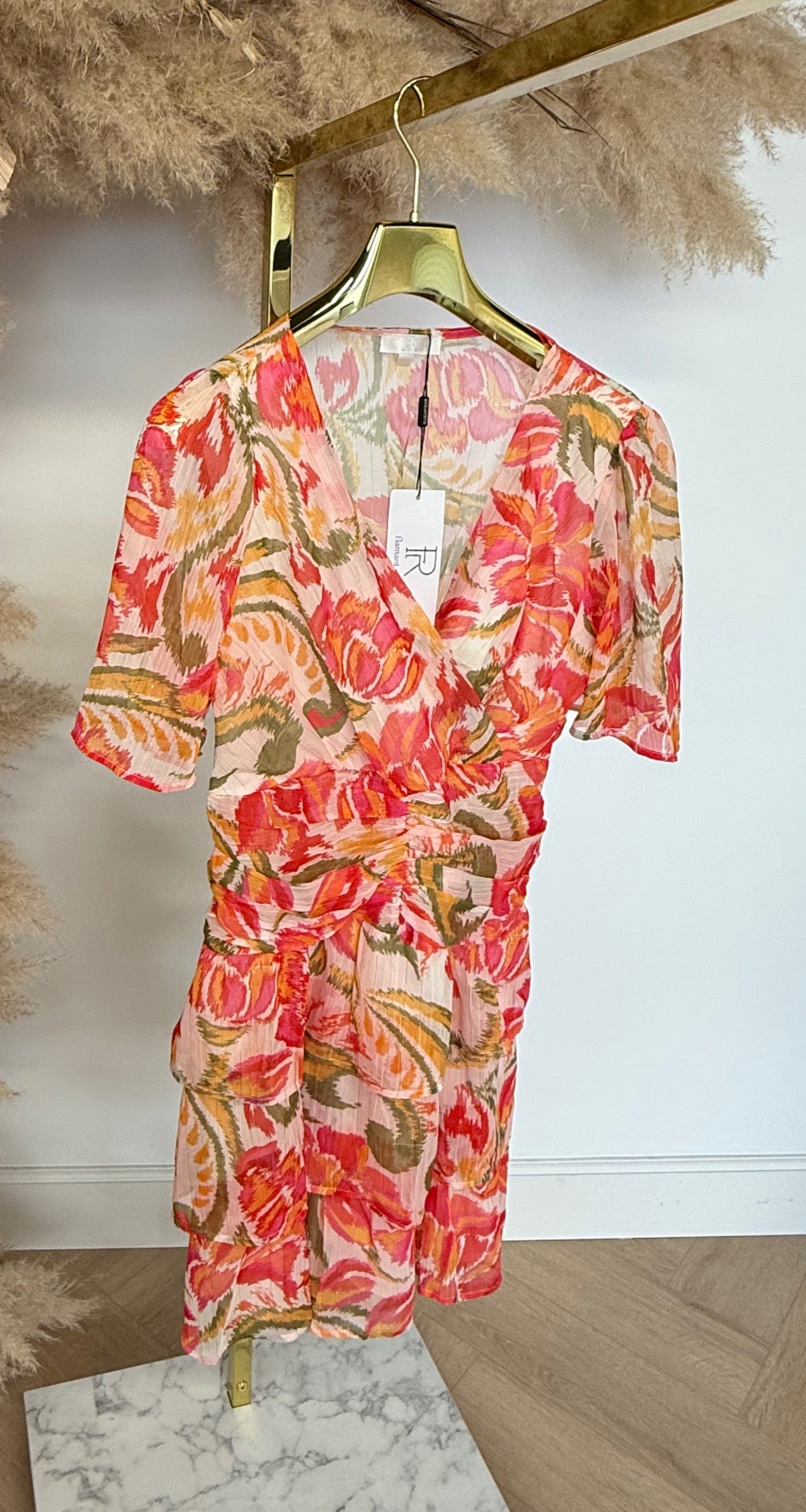 FLOWER DRESS 5609 ORANGE
