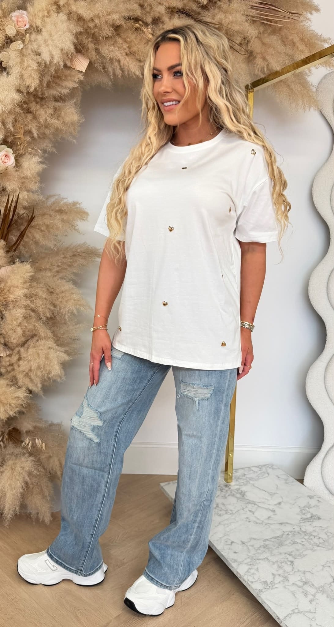 STUDDES HARTJES TEE Y188 OFFWHITE
