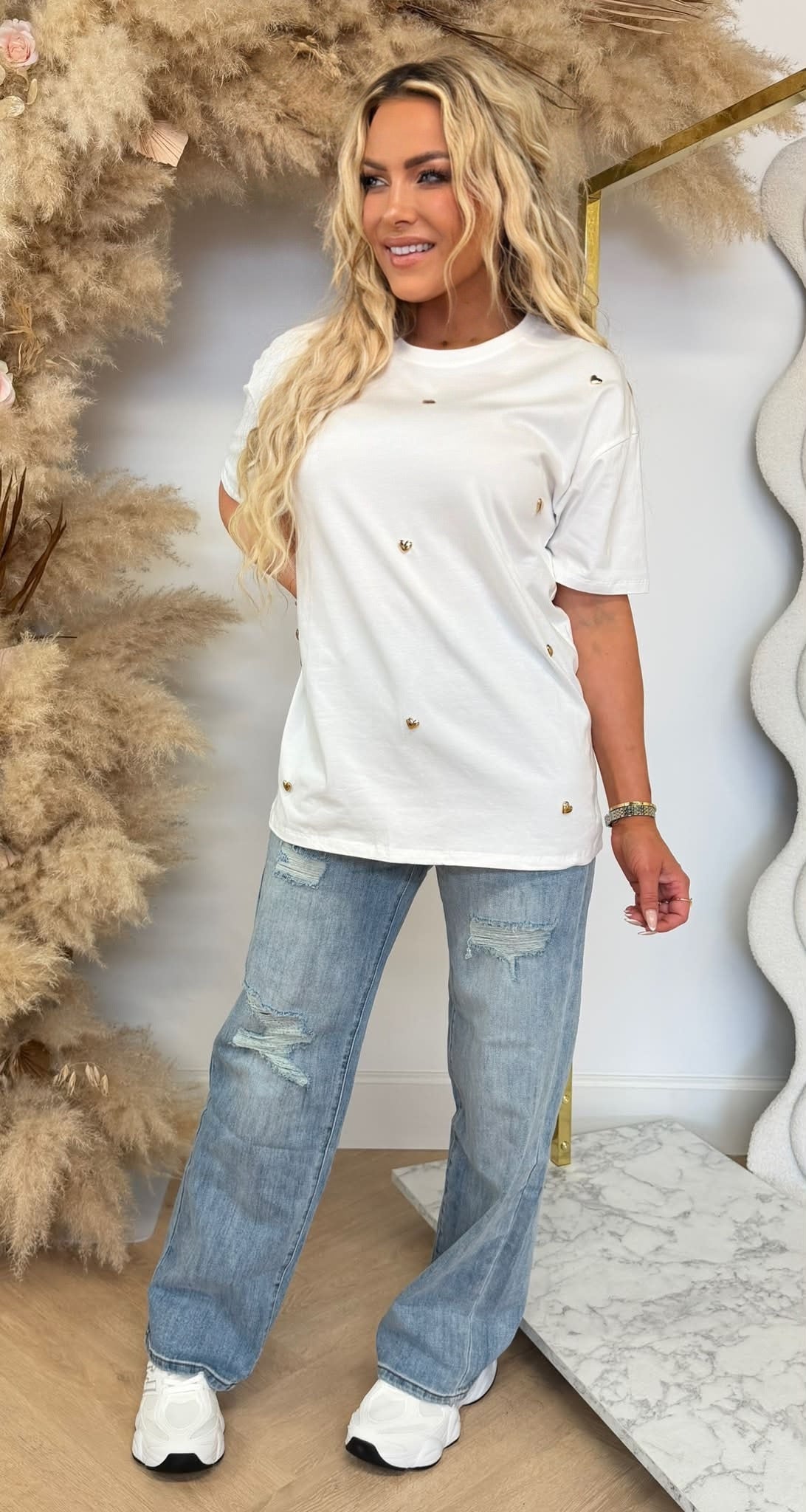 STUDDES HARTJES TEE Y188 OFFWHITE