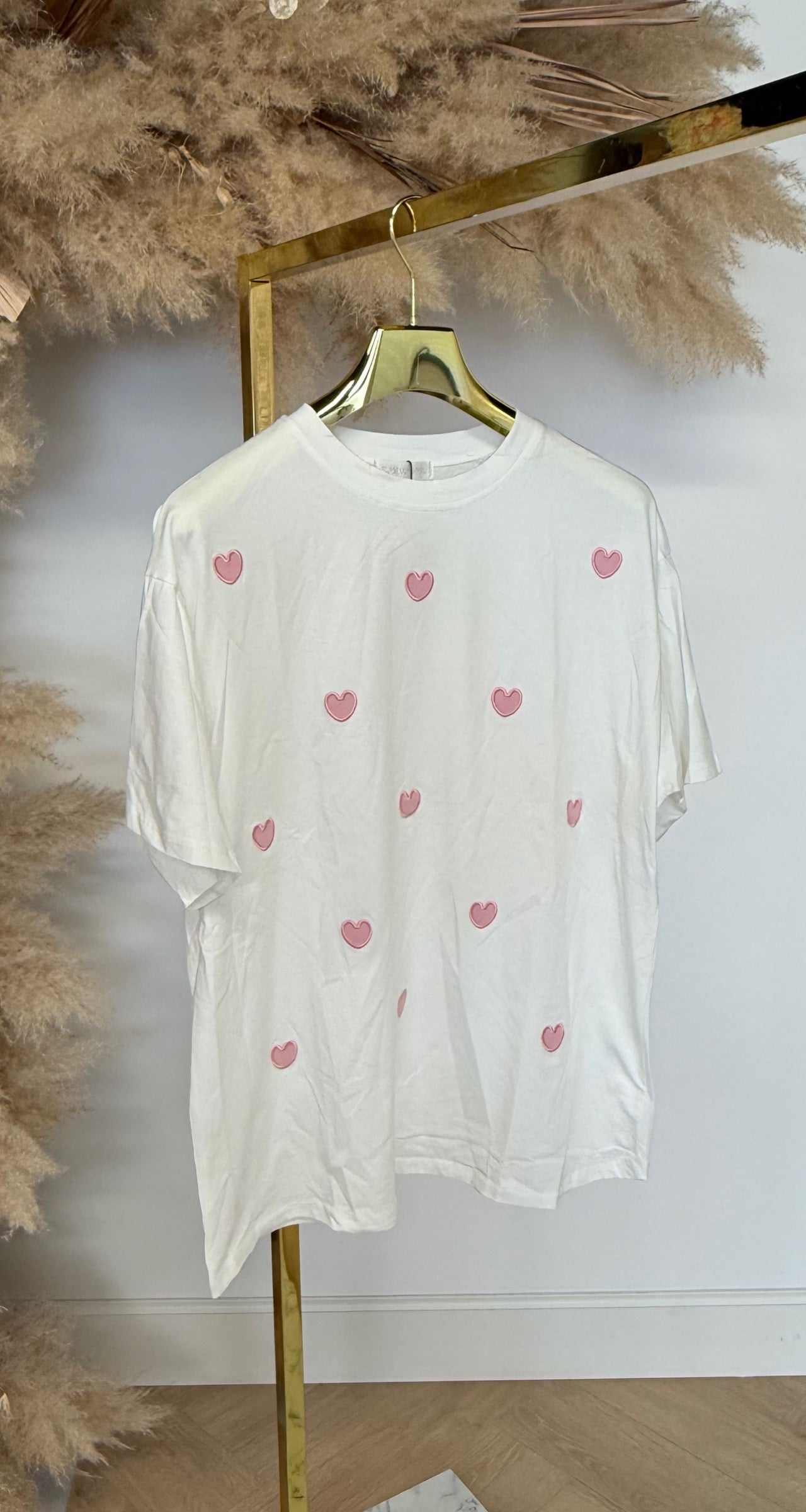 CUTE HARTJES TEE 7455 OFFWHITE/PINK