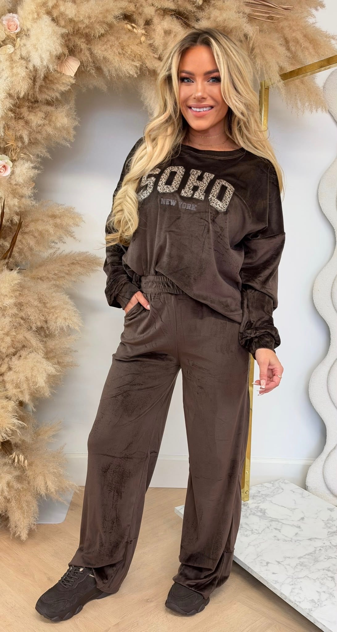 SOHO VELVET SET 1071 CHOCO