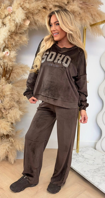 SOHO VELVET SET 1071 CHOCO