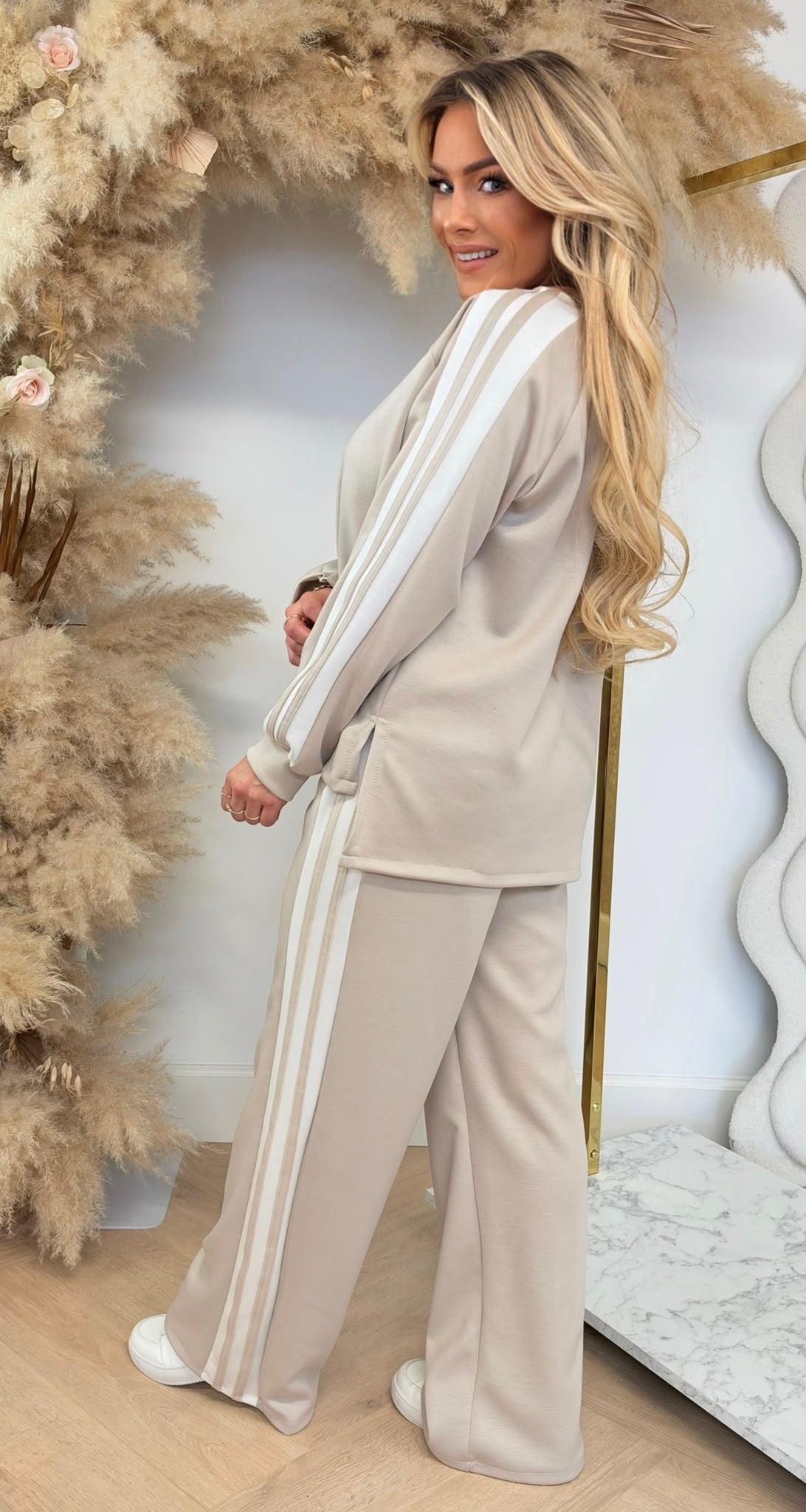 ADI STRIPE SET LIGHTBEIGE